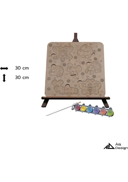 Oyna, Boya, Öğren Ahşap Minik Canlılar Seti modelleri
