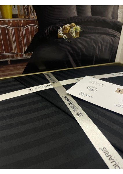 Çizgili Delux Pamuk Saten Çift Kişilik Nevresim Takımı fiyatları