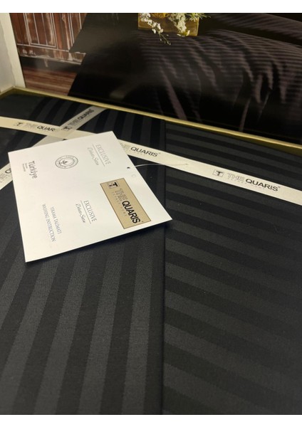 Çizgili Delux Pamuk Saten Çift Kişilik Nevresim Takımı modelleri