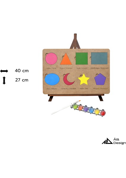Oyna, Boya, Öğren Ahşap Şekiller Seti fırsatları