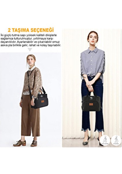 Lt Sıcak ve Soğuk Termal Yemek Taşıma Çantası 10L Kapasiteli Aksesuar Siyah Renk