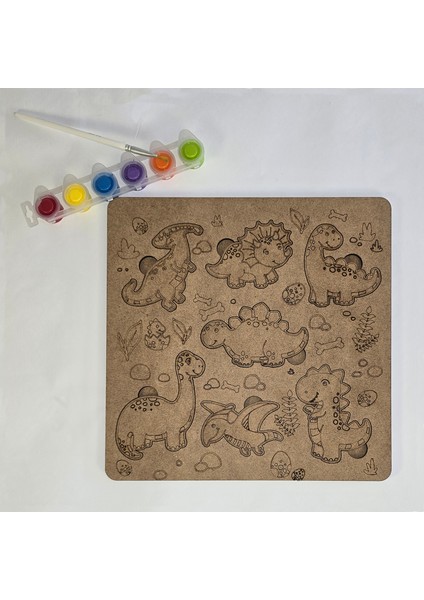 Oyna, Boya, Öğren Ahşap Dinozorlar Seti fiyatları