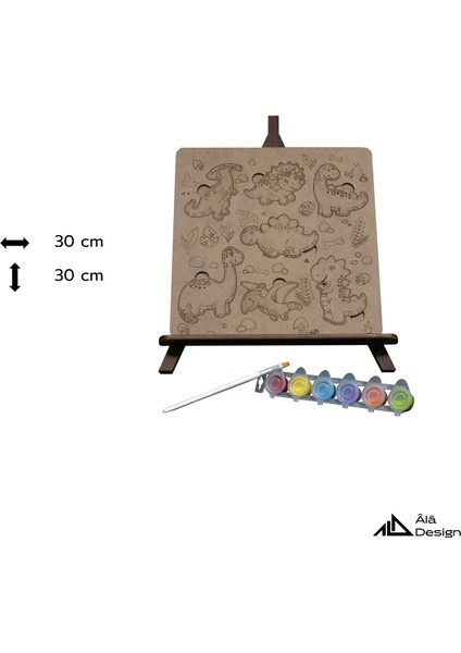 Oyna, Boya, Öğren Ahşap Dinozorlar Seti modelleri