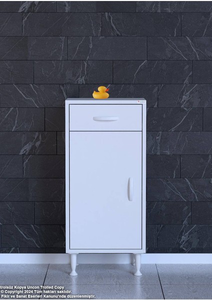 Fre 35 cm Çok Amaçlı Dolap 1 Raflı Tek Çekmeceli Banyo Mutfak Dolabı 35X88X32,5 cm Organizer Dolap fırsatları