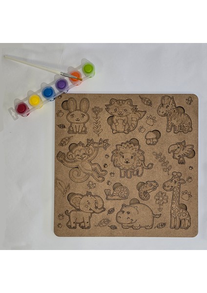 Oyna, Boya, Öğren Ahşap Sevimli Hayvanlar Seti fiyatları