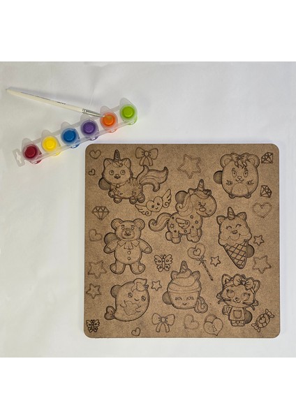 Oyna, Boya, Öğren Ahşap Sevimli Unicorn ve Arkadaşları Seti fiyatları