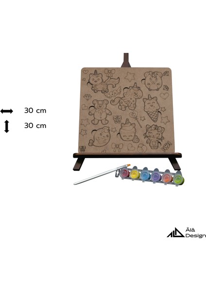 Oyna, Boya, Öğren Ahşap Sevimli Unicorn ve Arkadaşları Seti modelleri