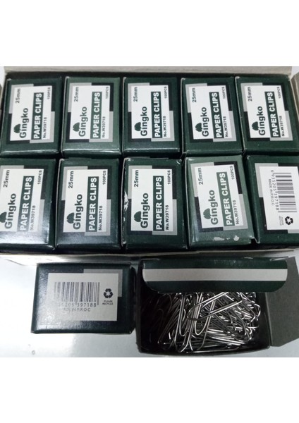 25 mm 100 Adet Metal Ataş 12 Li Kutu Paket