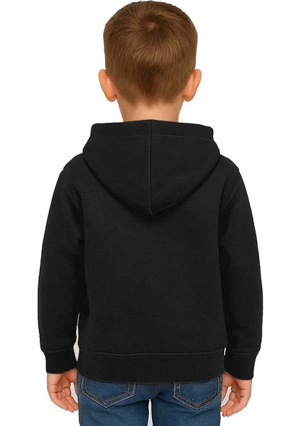 Unisex Ayıcık Bear Baskılı Çocuk Kapşonlu Swaetshirt 3 Iplik Şardonlu modelleri