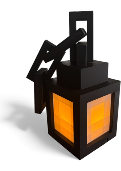 Minecraft Işık Feneri | LED Mum Dahil | Dekoratif Askılı Masaüstü Lamba | Minecraft Fener fiyatları