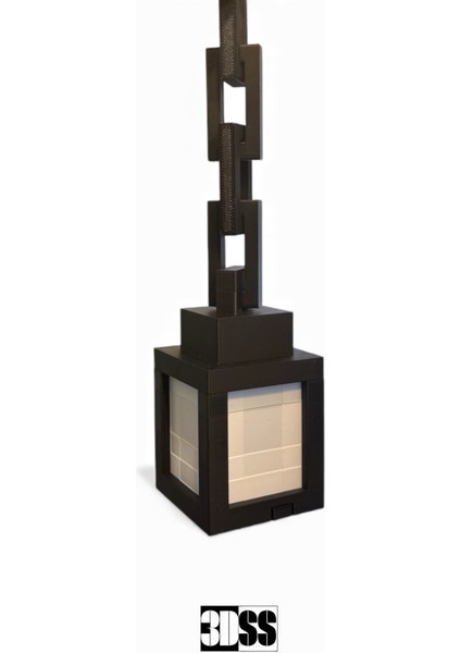 Minecraft Işık Feneri | LED Mum Dahil | Dekoratif Askılı Masaüstü Lamba | Minecraft Fener