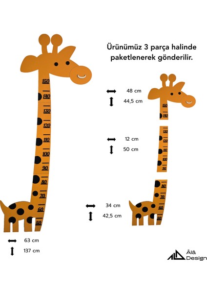 Zürafa Figürlü Çocuk Boy Ölçer fırsatları