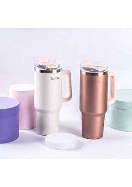 Move Bej Pipetli Termos Bardak 1,2 Litre Çift Katmanlı İzolasyonlu Paslanmaz Çelik fırsatları