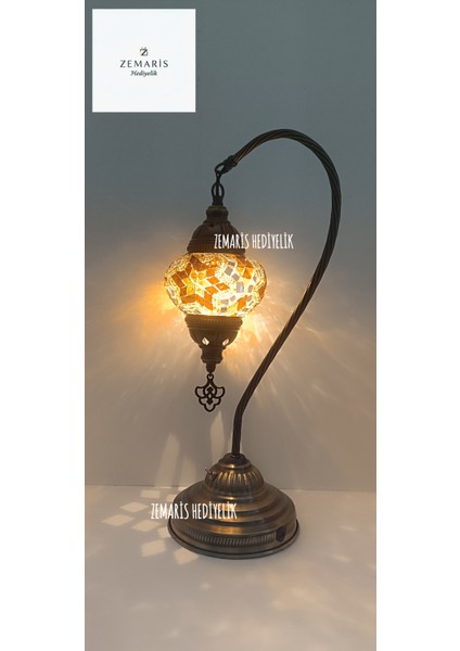 El Yapımı Şarjlı Otantik Abajur Kuğu