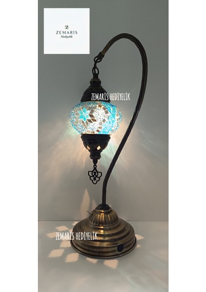 El Yapımı Şarjlı Otantik Abajur Kuğu