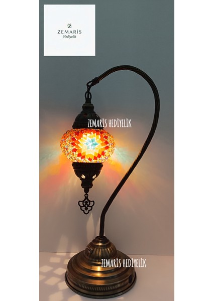 El Yapımı Şarjlı Otantik Abajur Kuğu