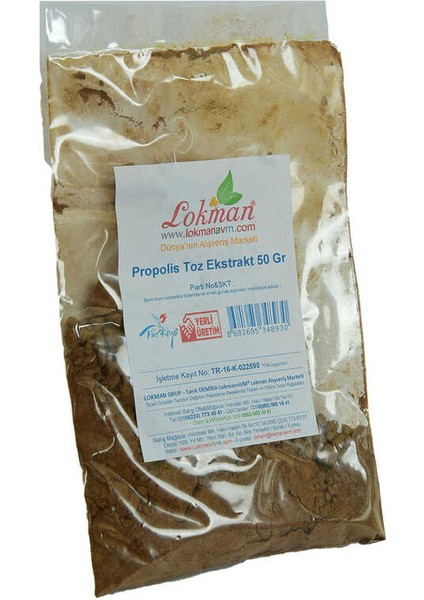 Propolis Ekstrakt Öğütülmüş Toz 50 gr Paket modelleri