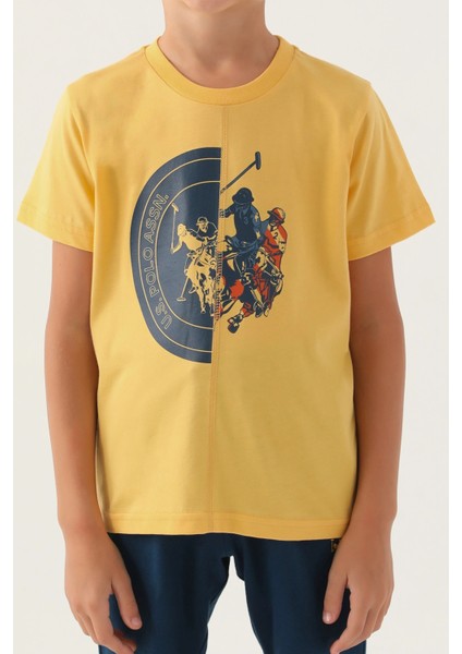 US1747 Erkek Çocuk Ellipse Detailed Lisanslı T-Shirt Şort Takım fırsatları