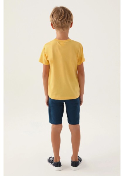 US1747 Erkek Çocuk Ellipse Detailed Lisanslı T-Shirt Şort Takım indirimleri