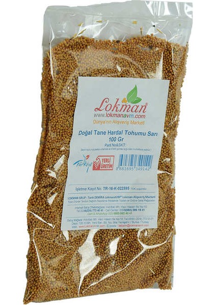 Hardal Tohumu Tane Doğal Sarı 100 gr Paket modelleri