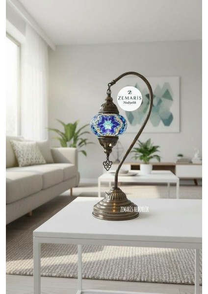 El Yapımı Şarjlı Otantik Abajur Kuğu