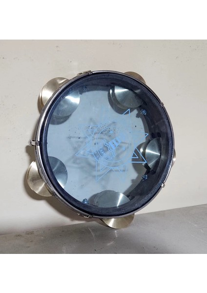 Zilli Tef Şeffaf Derili 22 Cm, Riq Tef Tambourine Marine W / Cymbals Vgso indirimleri