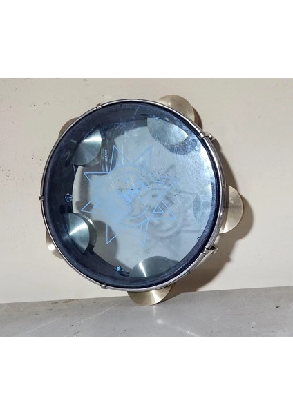 Zilli Tef Şeffaf Derili 22 Cm, Riq Tef Tambourine Marine W / Cymbals Vgso