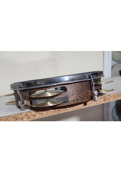 Zilli Tef Şeffaf Derili 22 Cm, Riq Tef Tambourine Marine W / Cymbals Vgso