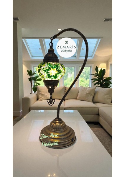 El Yapımı Şarjlı Otantik Abajur Kuğu