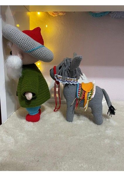 Nasreddin Hoca ve Eşeği 28 cm Organik Amigurumi Bebek modelleri