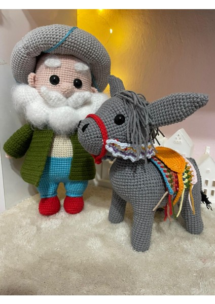 Nasreddin Hoca ve Eşeği 28 cm Organik Amigurumi Bebek fırsatları