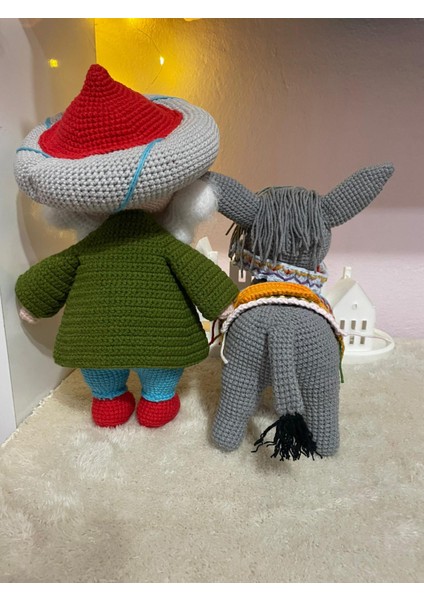 Nasreddin Hoca ve Eşeği 28 cm Organik Amigurumi Bebek indirimleri
