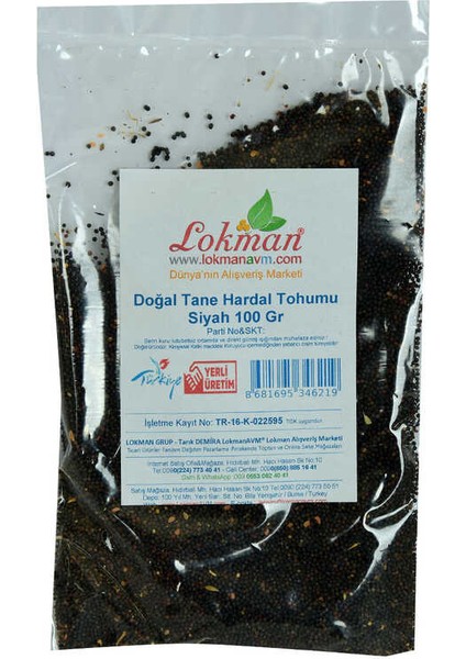 Hardal Tohumu Tane Doğal Siyah 100 gr Paket fiyatları