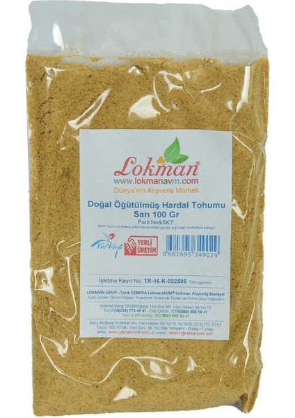 Hardal Tohumu Öğütülmüş Doğal Sarı 100 gr Paket fiyatları