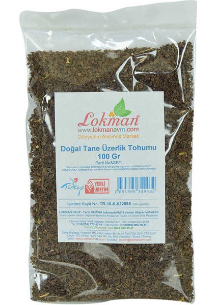 Üzerlik Tohumu Tane Doğal 100 gr Paket fiyatları