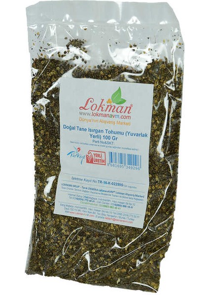 Isırgan Tohumu Tane Doğal (Yuvarlak Yerli) 100 gr Paket fırsatları