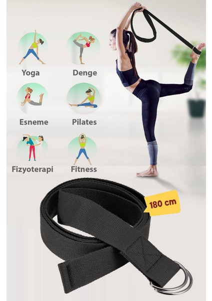 Doğal Pamuklu Yüksek Kalite 180 cm Yoga Kemeri