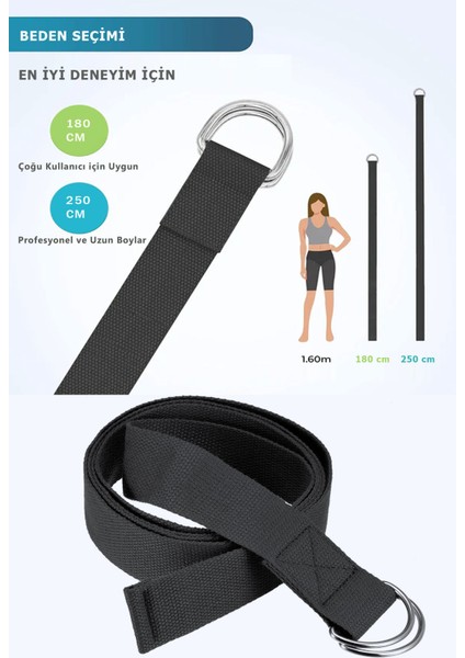 Doğal Pamuklu Yüksek Kalite 180 cm Yoga Kemeri fırsatları