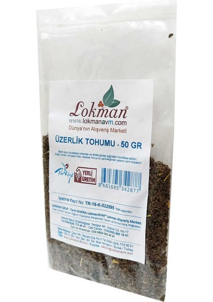 Üzerlik Tohumu Tane Doğal 50 gr Paket modelleri