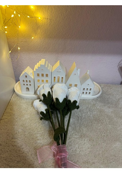 6’lı Amigurumi Çiçek Buketi modelleri