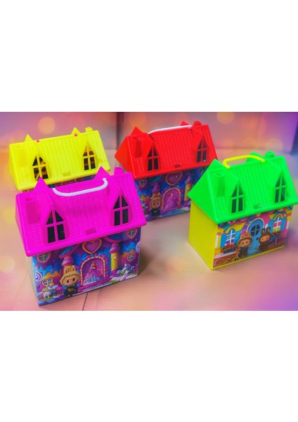 Sürpriz Oyuncak Ev Seti – Araba, Figür, Sticker ve Aksesuar Dolu Eğlenceli Kutu