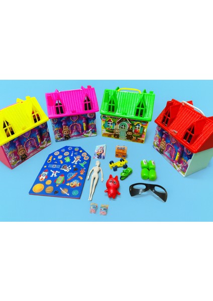 Sürpriz Oyuncak Ev Seti – Araba, Figür, Sticker ve Aksesuar Dolu Eğlenceli Kutu modelleri