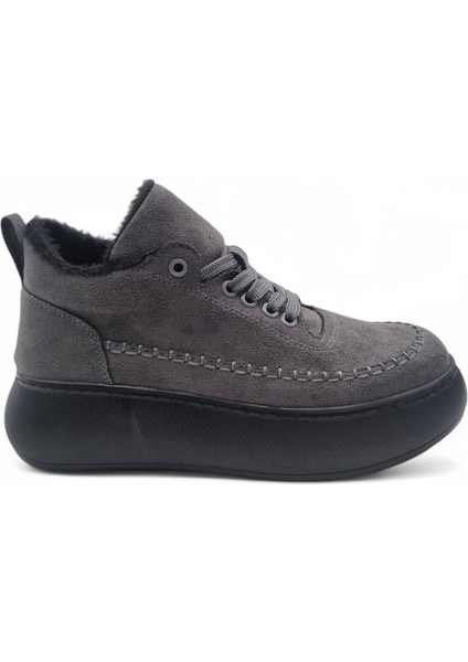 Kadın Kalın Taban Kürk Astarlı Bağcıklı Bot fırsatları