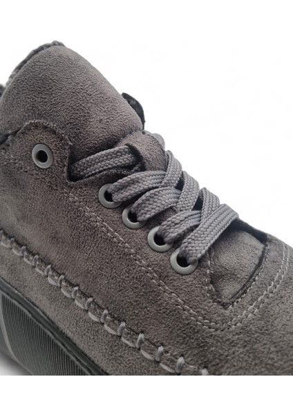 Kadın Kalın Taban Kürk Astarlı Bağcıklı Bot