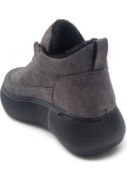 Kadın Kalın Taban Kürk Astarlı Bağcıklı Bot