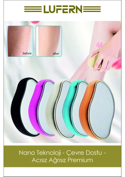 Acısız Ağrısız Tüy Dökücü Epilasyon Aleti Manuel Kıl Kristal Alma Epilatör Silgisi Kol Bacak Vücut