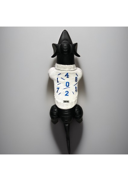 Köpek Için Beyaz Mavi Rakamlı Kazak modelleri