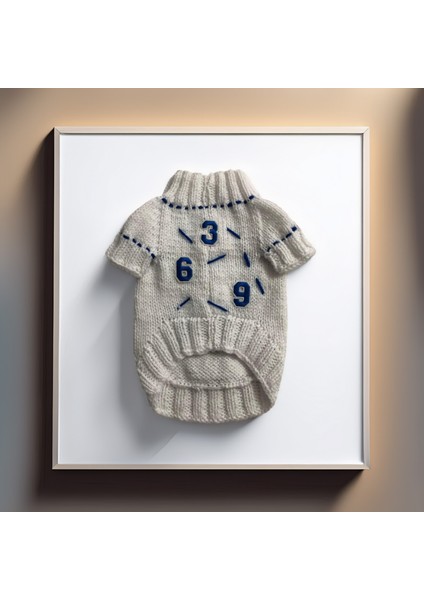 Köpek Için Beyaz Mavi Rakamlı Kazak indirimleri