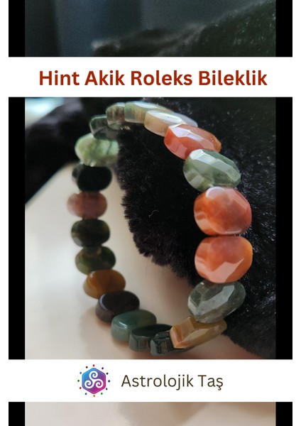 Roleks Hint Akik Doğal Taş Rolex Bileklik - Oval Kesim