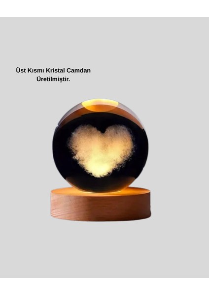 Kalpli LED Işıklı Cam Küre Büyük Boy Kristal Tasarım modelleri